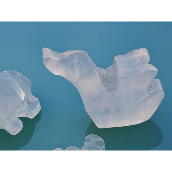 Vintage lot 5 Miniature Carved quartz Animals Turtle, Alligator, duck, elephant, - Picture 5 of 9